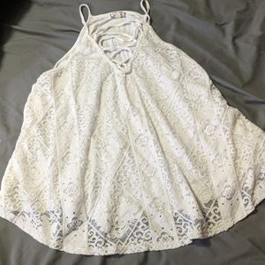 White lacey tank top Eyeshadow brand